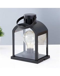 Ночник "Фонарь" LED от батареек 3хААА черный 9,5х13х18 см Risalux