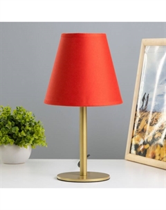 Лампа настольная Jack 1×15 Вт Е14 18×18×32 см золото/красный Risalux