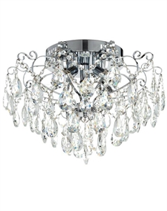 Люстра «Мария» 6×60 Вт Е14+18 Вт LED ПДУ хром 49×49×33 см Svk