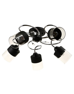 Люстра «Юника» 5хЕ27 40 Вт чёрно-хромовый 63×63×23 см Bayerlux