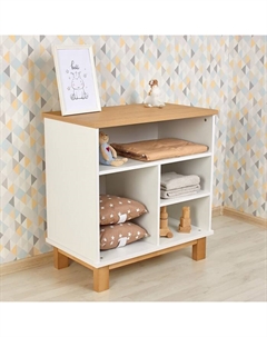 Комод kids Simple 3400, белый-натуральный Polini