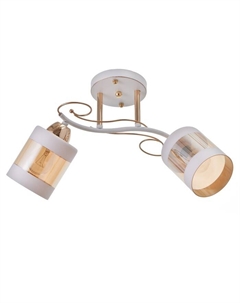 Люстра 1083/2WT+GD 40 Вт Е27 белый-золото 46×15×24 см Bayerlux