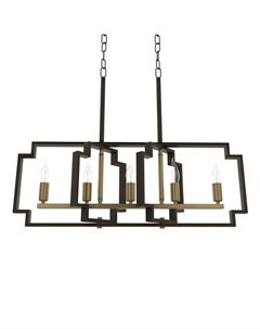 Люстра 2739/5 E14 40 Вт черно-золотой 29.5×7.8×25-97 см Bayerlux