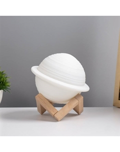 Ночник "Планета" LED USB белый d.13 см Risalux