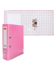 Папка-регистратор А4, 75 мм,, ПВХ, тиснение «лен», металлическая окантовка, карман на корешок, собранная, собранная, микс Calligrata