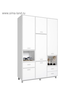 Шкаф трехсекционный kids Mirum 2330, белый Polini