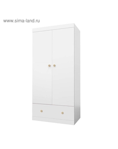 Шкаф двухсекционный kids Fun 890, белый Polini