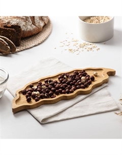 Блюдо для подачи «Листочек», 35×13×1,3 см, бамбук Доляна