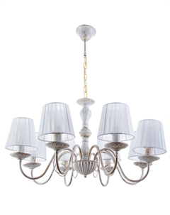 Люстра «Моника» 8хЕ14 40т белый с золотой патиной 72×72×40 см Bayerlux