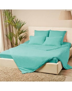 Простыня на резинке 1-спальная, 90×200+20 см, бирюза, трикотаж Kupu-kupu