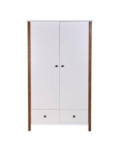 Шкаф двухсекционный kids Simple 3510, с ящиками, цвет белый-дуб крафт Polini