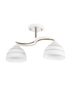 Люстра "Рина" 2хЕ27 40Вт бело-золотой 40х28 см Bayerlux