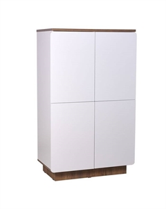 Шкаф четырёхдверный Kids Ameli 4005, 2 секции, цвет белый-дуб крафт Polini