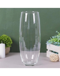 Ваза «Фестиво», 2.9 л, 30×12.7 см, стекло, прозрачная Evis