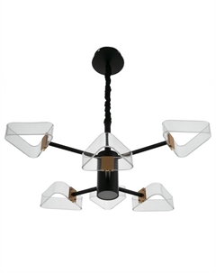 Люстра 1702/6 LED 124 Вт 3000-6000К черный 64×64×50 см Bayerlux