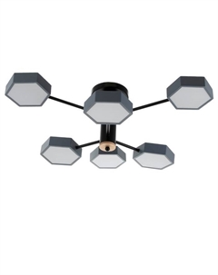 Люстра 1318/6GR LED 144 Вт 3000-6000К серый 71×65×25 см Bayerlux