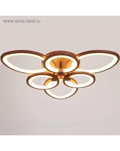 Люстра с ПДУ 671110/6 LED 156 Вт диммер 3 режима 3000-6000К кофе 60×60×12 см Bayerlux