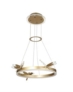 Люстра «Стрекоза»LED 48 Вт 3000-6000К золото 52×52×80 см Bayerlux