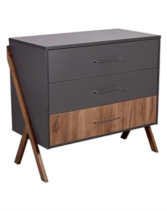 Комод Kids Porto 2200, 51×103×92 см, цвет графит-дуб крафт Polini