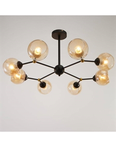 Люстра 74101/8 8×60 Вт Е27, черный/золото, 85×85×45 см Экономсвет