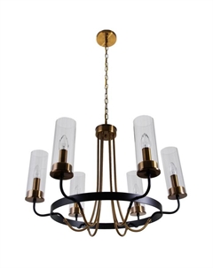 Люстра 1757/6 E14 40 Вт черно-золотой 67×67×47 см Bayerlux