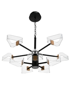 Люстра 1702/10 LED 204 Вт 3000-6000К черный 95×95×80 см Bayerlux