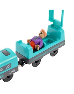 Железная дорога «Экспресс», 66 деталей, работает от батареек, подходит для деревянных железных дорог Автоград