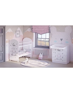 Комод 1580 «Бегемотик», цвет белый Фея