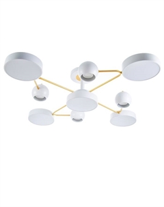 Люстра «Терно» 5хLED 160 Вт 3000-6000К 4хGU10 бело-золотой 95×95×21 см Bayerlux