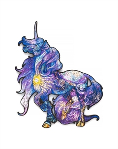 Пазл деревянный «Единорог», размер S — 17,9 × 21,8 см, 100 деталей Rugo