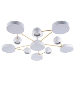 Люстра «Терно» 6хLED 194 Вт 3000-6000К 5хGU10 бело-золотой 95×95×21 см Bayerlux