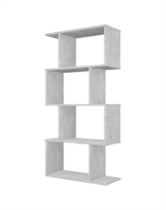 Стеллаж Home Smart фигурный, 4 секции, бетон Polini