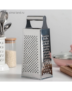 Тёрка четырёхгранная «Металлик», 10×7,5×23,5 см, цвет хромированный Доляна