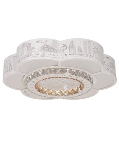 Люстра с ПДУ «Гранде» LED 160 Вт 3000-6000К белый 50×50×9 см Bayerlux