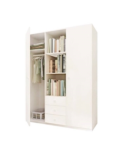 Шкаф kids Simple, трёхсекционный, белый Polini