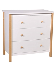 Комод kids Simple 3501, цвет белый-натуральный Polini