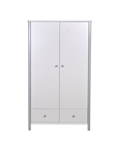 Шкаф двухсекционный kids Simple 3510, с ящиками, белый-серый Polini