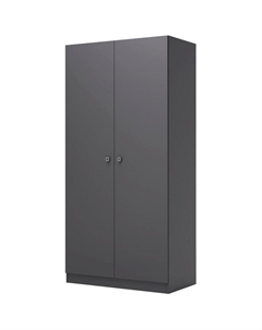 Шкаф прямой двухстворчатый kids Simple, 898×516×1900 мм, цвет серый Polini