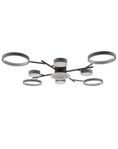 Люстра с ПДУ 2300/9GR LED 190 Вт 3000-6000К серый 85×85×9 см Bayerlux