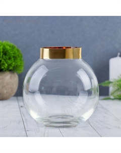 Ваза «Токио-3», d=6.5 см, h=13×11 см, стекло, прозрачная Evis