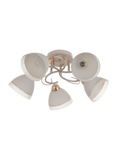 Люстра "Асфея" 5хЕ27 40Вт бело-золотой 50х50х24 см Bayerlux