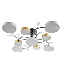 Люстра «Ассами» 9х LED 216 Вт 3000-6000К бело-золотой 93×93×21 см Bayerlux