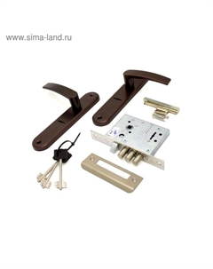 Замок врезной ЗВ 9-8/13, с ручкой, без ц/м, цвет медь Border