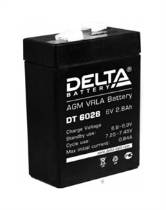 Аккумулятор для ИБП DT 6028 (6В/2.8 А·ч) Delta