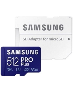 Карта памяти PRO Plus microSDXC 512GB (с адаптером) Samsung