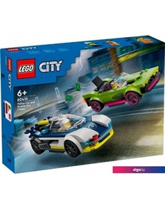 Конструктор City 60415 Погоня на полицейской машине и маслкаре Lego
