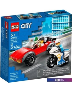 Конструктор City 60392 Полицейская погоня на байке Lego