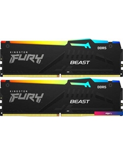 Оперативная память FURY Beast RGB 2x32ГБ DDR5 6400 МГц KF564C32BBEAK2-64 Kingston