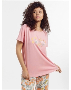 Комплект женский (джемпер, капри) розово-молочный с цветами Mark formelle