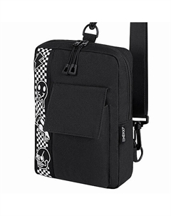 Сумка на плечо TORRENT с карманом, Chess emoji, черная Heikki